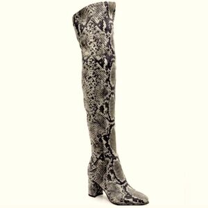 Marc Fisher Darton Over-The-Knee faux snakeskin boot. Size 7